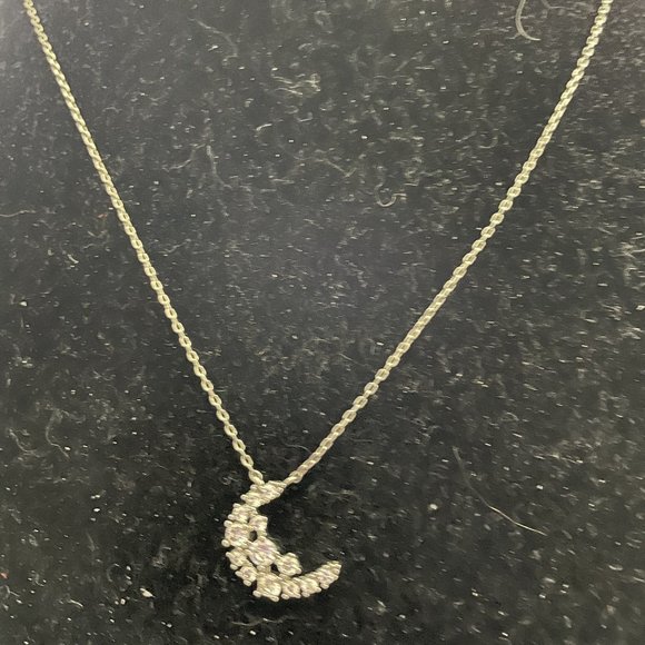 Crescent Moon Rhinestone necklace - Picture 7 of 7